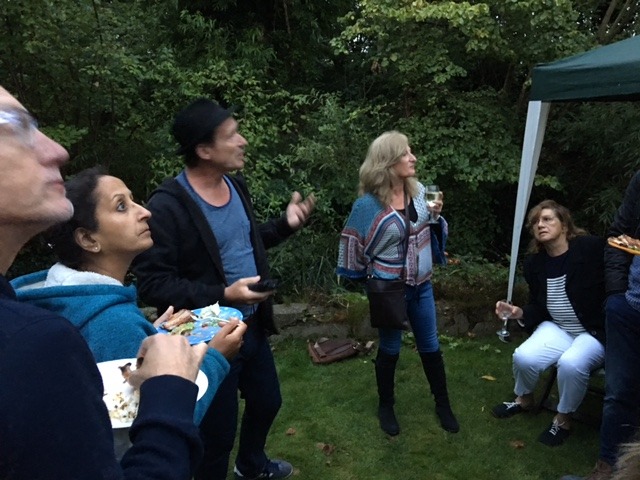 Cris's 'Bats About the Crane' talk: a bat obligingly makes an appearance